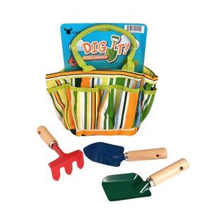 Kids Gardening Set Garden Tool Set For Kids Canvas Tote Hand Rake Shovel Trowel